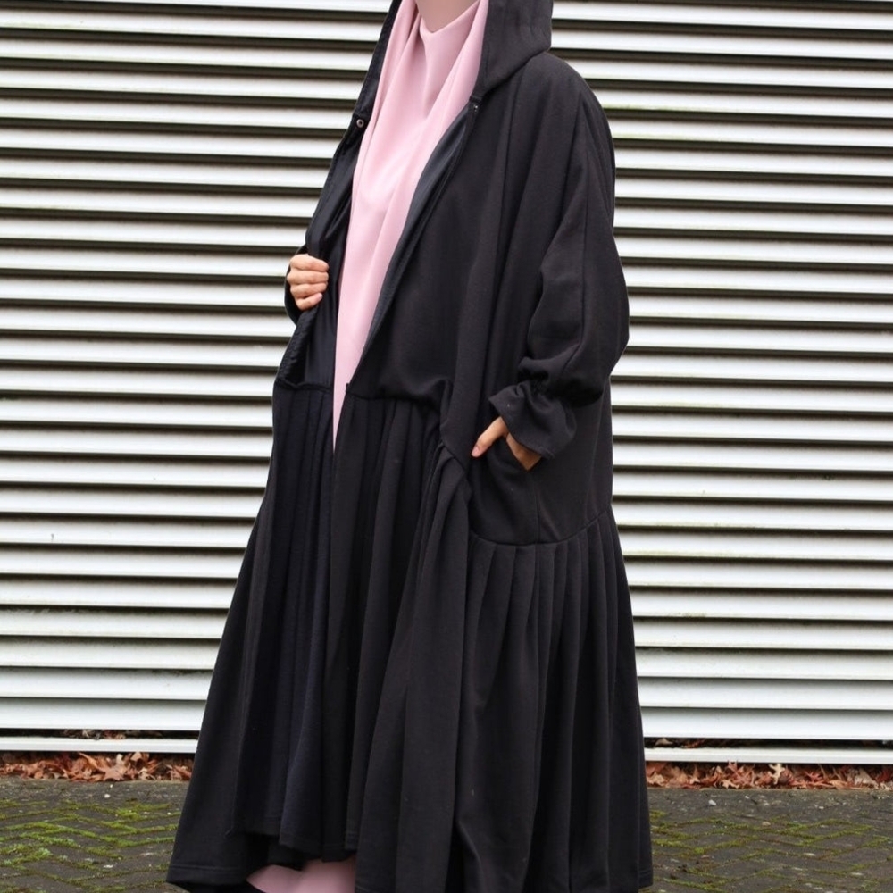 Black Hooded Maxi Coat